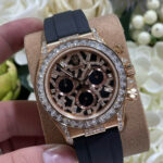Rolex Daytona 116588TBR Giraffeb Chestnut Brown Dial Gold Wrapped   Moissanite Diamonds 40mm