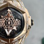 Hublot Replica Watch Big Bang Sang Bleu II King Gold Diamond 45mm - Image 3