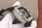 Replica Richard Mille RM 19-01 Tourbillon SS Full Paved Diamonds Case Skeleton Spider Dial Black Rubber Strap 6T51 - Image 4