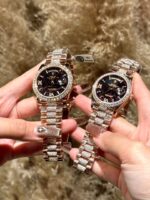 Rolex Day-Date Replica Watch Meteorite Dial Custom Moissanite Diamonds Hong Kong 40mm - Image 2