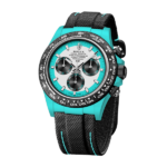 ROLEX Diw Daytona quartz fiber celeste invert 40mm oyster black(1:1 replica) - Image 2