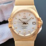 Replica Omega V6 Constellation YG White Dial Diamonds Markers YG Bracelet A2500