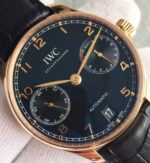 Replica IWC ZF Portuguese RG IW5007 Black Dial Leather Strap A52010 - Image 3