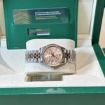 Rolex Replica Watch DateJust Women s Pink Dial Luminous Numbers EW Factory 31mm - Image 2