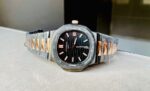 Replica PATEK PHILIPPE Nautilus 5711 DIW Carbon DIWF 1:1 Best Edition Black Textured Dial on Carbon/RG Bracelet 324CS - Image 5