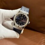 Hublot Classic Fusion Fake Watch Men Blue Dial Bezel Stone CZ HB Factory 42mm - Image 3