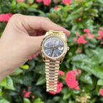 Rolex Replica Watch Day-Date Purple Mother of Pearl Dial Yellow Gold 40mm - Image 3