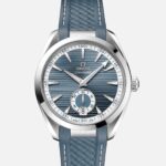 Seamaster Aqua Terra 150M Co?Axial Master Chronometer Small Seconds 41mm Steel Blue Dial On Rubber Strap(1:1 replica)