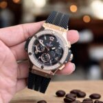 Hublot Replica 1:1 Watch Stone Bezel Big Bang Chronograph King Gold 44mm - Image 2
