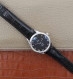 Replica Omega V6 De Ville 41mm SS Black Dial Black Leather Strap A8500 - Image 8