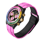 ROLEX Diw Daytona carbon rainbow pink 40mm carbon(1:1 replica) - Image 2