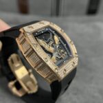 Richard Mille Replica Watch RM57-02 Falcon With Diamonds Bezel Rose Gold Case 42mm - Image 4