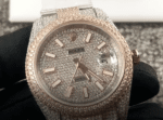 Rolex Datejust Two Tone Jubilee Fully Iced Out 126303 Replica - Image 2