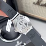 Hublot Classic Fusion Replica Watch Black Dial Custom Moissanite Diamonds 33mm - Image 4