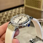 Hublot Replica Watch Classic Fusion White Dial Custom Moissanite Diamonds 38mm - Image 6