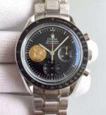 Replica Omega Speedmaster Apollo 11 40th anniversary Black Dial SS Bracelet Manual Winding