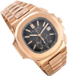 18K Rose Gold Patek Philippe Nautilus 5980 40.5mm Black Gradient Dial(1:1 replica) - Image 5
