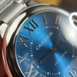 Cartier Ballon Bleu Copies Watches Blue Dial Metal Wire AF Factory 40mm - Image 7