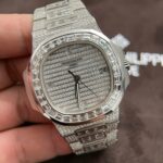 Patek Philippe Nautilus 5719 Replica Watches Custom 18K Solid White Gold + Diamonds 40mm - Image 2