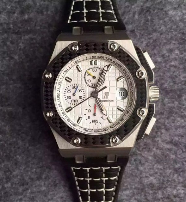 7C4359A9-D10E-0599-8680-0BA9B0207456.jpg Replica Audemars Piguet JF Royal Oak Offshore Juan Pablo Montoya Titanium White Dial A2226 - Image 1