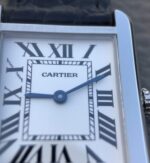 Replica Cartier Tank Solo SS White Dial Black Leather Strap Ronda Quartz - Image 10
