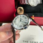 Cartier Ballon Bleu Replica Watch Dial White Leather Strap AF Factory 42mm - Image 3