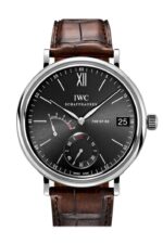 IWC Portofino Manual Wind Eight Days Black Dial Brown Leather Men’s Watch 5101-02(1:1 replica)