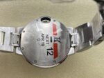 Ballon Bleu de Fake Cartier Watch Steel Diamond Bezel 33mm Blue Silver Dial W4BB0028(1:1 replica) - Image 2