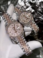 Rolex Replica 1:1 Watch DateJust With Full Diamond Moissanite Hong Kong 41mm