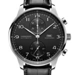 IWC Portuguese Black Dial Stainless steel Watch IW371609(1:1 replica)