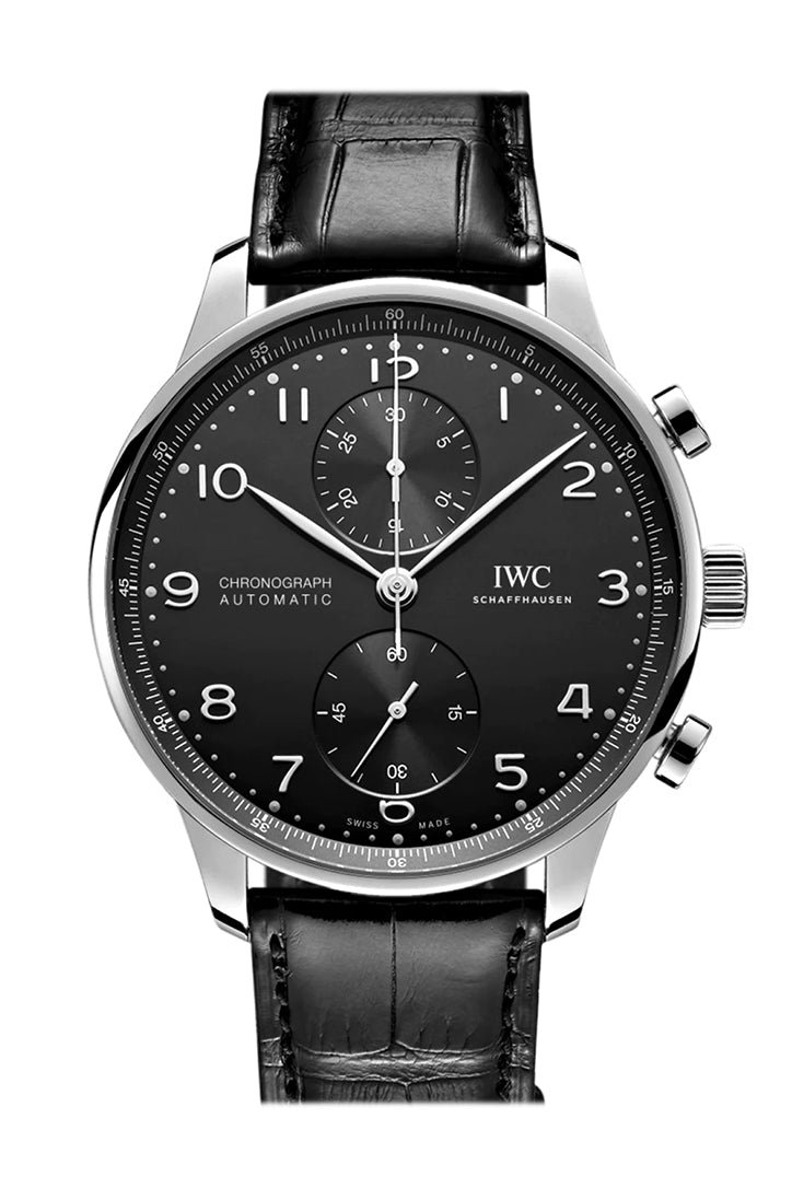 7FADCC92-4381-6F2F-639F-E1D5549CA0C4.jpg IWC Portuguese Black Dial Stainless steel Watch IW371609(1:1 replica) - Image 1