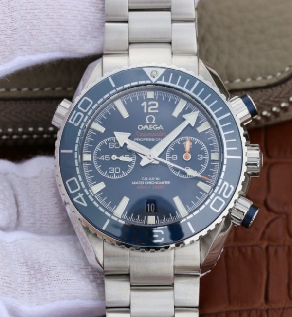 7FDBEFA8-C88E-BD3E-CD76-B16FA083A818.jpg Replica Omega OMF Planet Ocean Master Chronometer Blue LiquidMetal SS Bracelet A9900 - Image 1
