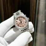 Rolex Rep 11 Watch DateJust Women s With Stone Bezel Jubilee Strap EW 31mm - Image 3