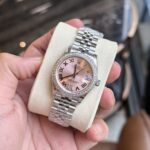 Rolex DateJust With Diamonds Pink Dial Replica Women s Watch EW 31mm - Image 2