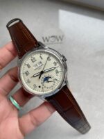 Replica PATEK PHILIPPE Perpetual Calendar 5320G-001 SS GSF 1:1 Best Edition Cream Dial on Brown Leather Strap A324 - Image 2