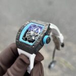 Richard Mille RM055 Full Carbon White Rubber Strap Replica 1:1 Watch 45mm - Image 4