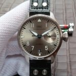 Replica IWC ZF Big Pilot Real PR IW500906 Silver Dial Leather Strap