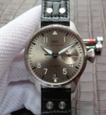 Replica IWC ZF Big Pilot Real PR IW500906 Silver Dial Leather Strap