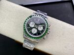 Rolex Daytona-Modified full green diamond-white gold color(1:1 replica) - Image 7