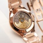 Fake Diamond Watch Replica Patek Philippe Twenty~4 Ladies Rose Gold/Diamonds Brown Dial 7300/1201R-010(1:1 replica) - Image 2