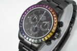 Rolex Daytona Blaken with Black DLC Coating – Modified Rainbow Diamond – Black(1:1 replica) - Image 2