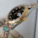 Rolex DateJust Replica Watches Black Dial Moissanite Diamonds Clean Factory 41mm - Image 8