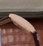 Replica Cartier Tank MC RG White Textured Dial Diamonds Bezel Leather Strap - Image 5