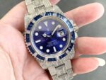 Rolex Submariner Diamond Pav?? Special-Blue Diamonds-full diamonds-40MM(1:1 replica) - Image 3