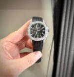 Patek Philippe Aquanaut 5167 Dial Gray Replica Watch Custom Moissanite Diamonds 40mm - Image 2