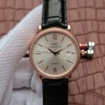 Replica IWC MK Portofino IW356515 RG Silver Dial Diamonds Bezel