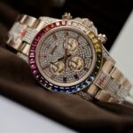 Rolex Replica 1:1 Watch Daytona Rainbow Full CZ Stone High Quality 40mm - Image 2