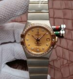 Replica Omega V6 Constellation 123.20.35 Diamonds Bezel YG Dial