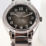 Fake Diamond Watch Replica Patek Philippe Twenty~4 Ladies Stainless Steel Grey Sunburst Dial 7300/1200A-010(1:1 replica) - Image 4