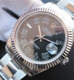 Replica Rolex DateJust 41 116334 SS Black Dial Roman Markers SS Bracelet A3136 - Image 2